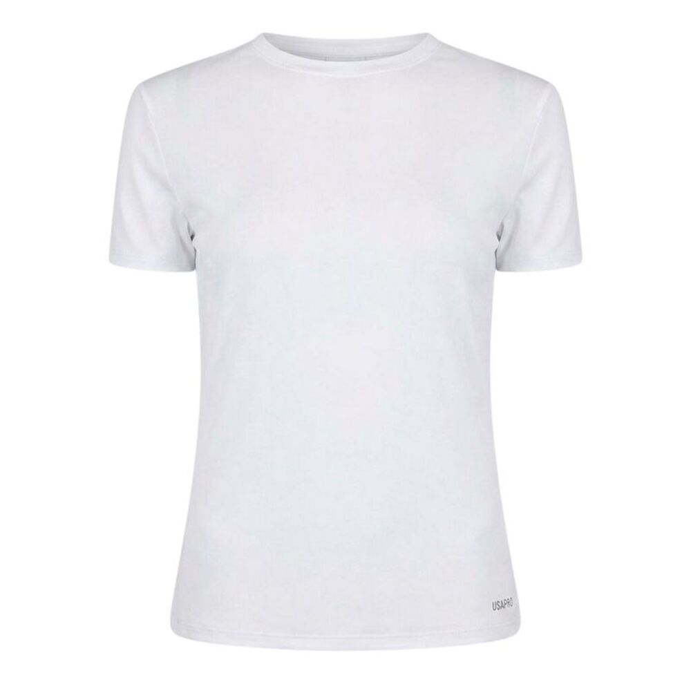 USA Pro Womens/Ladies Essential Slim T-Shirt / White